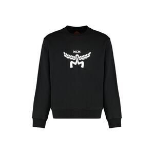 MCM Laurel Logo Crewneck Sweatshirt Men BLACK Sweaters & Cardigans